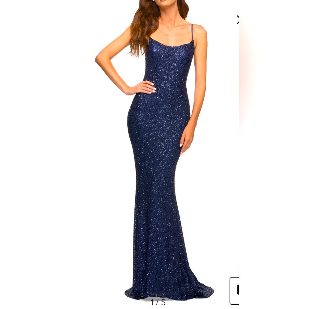 La Femme Sequin Trumpet Gown Nordstrom $448 NWOT 8